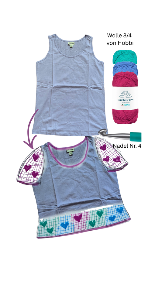 Häkelanleitung Tanktop mit Häkeldetails
