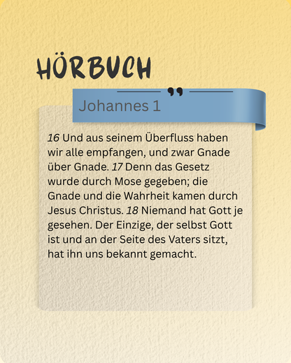 Hörbuch - Johannes 1 | störungsfrei und klar gelesen